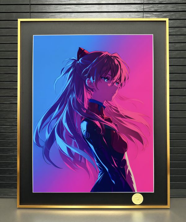 【海外代購】H2 《藍粉明日香》EVA新世紀福音戰士明日香二號機裝飾畫 