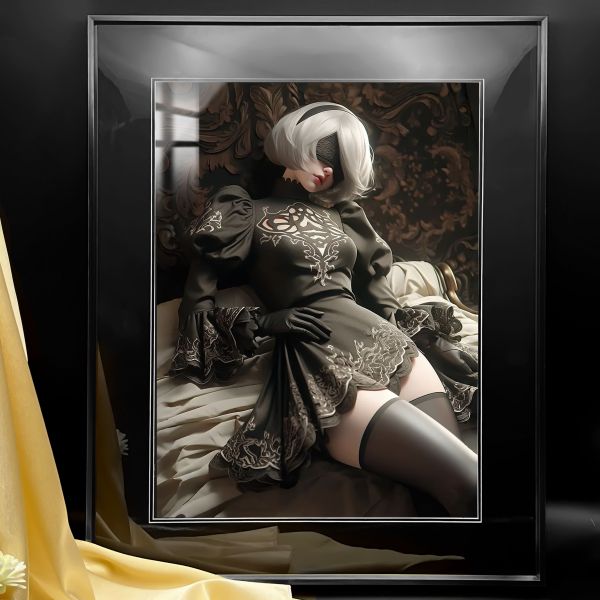 【海外代購】阿喵畫社 機械式尼爾紀元 睡美人 2b 8k超清精裱畫 