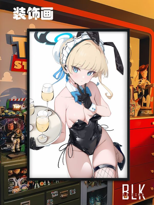 【海外代購】巴洛克 兔女郎飛鳥馬時蔚藍碧藍檔案遊戲裝飾/冰箱貼 