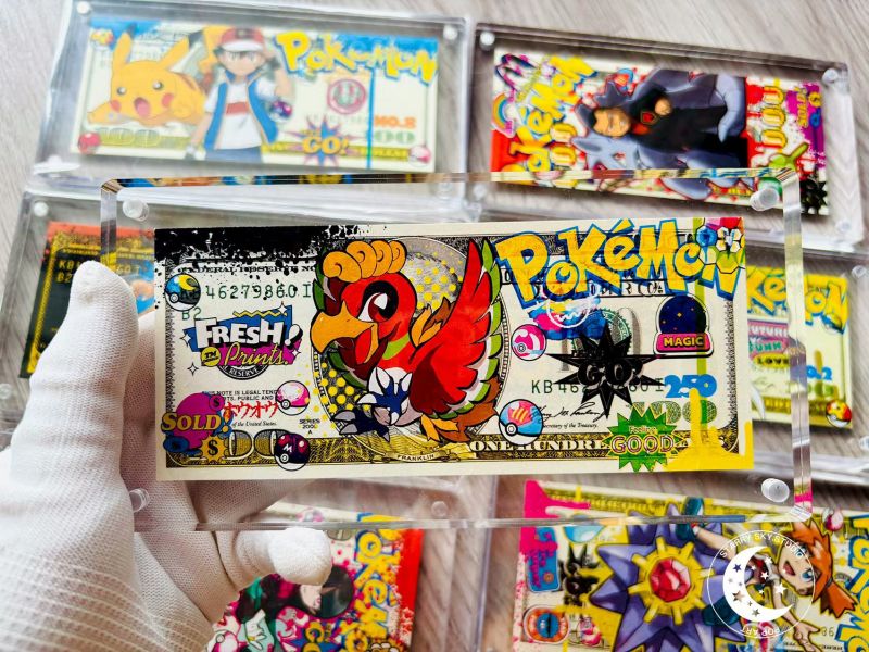 【海外代購】星空 《寶可夢鳳王洛奇亞美金版畫磚》神奇寶貝神奇寶貝 