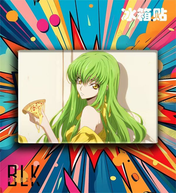 【海外代購】巴洛克 cc反叛的魯路修魔女披薩女裝飾畫/冰箱貼 