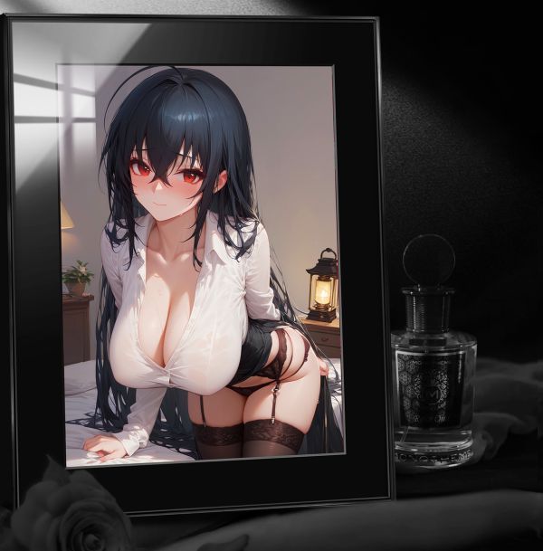 【海外代購】阿喵畫社 羞羞 赤瞳 展館級8k超清精裱畫 