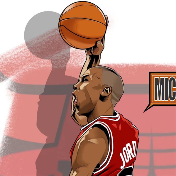 【海外代購】【51*38CM】 星空 喬丹空中漫步 潮流藝術版畫01 