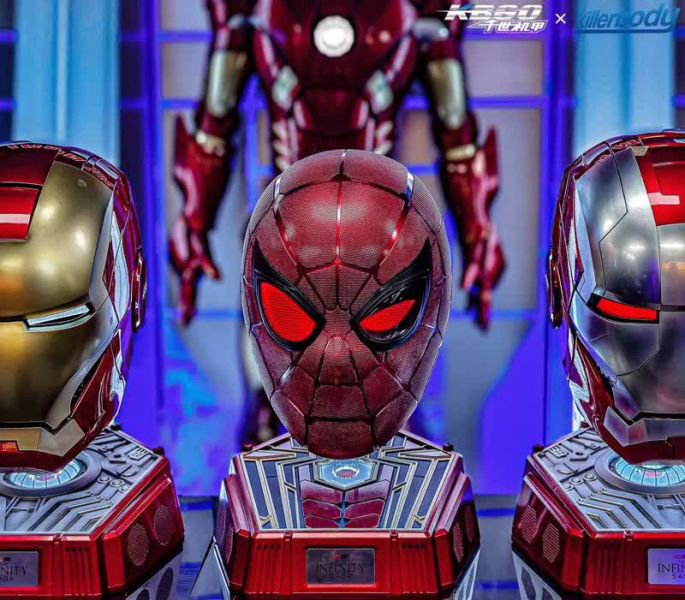 【海外代購】AND Killerbody 千世機甲 迪士尼 漫威 1:1收藏級穿戴 鋼鐵蜘蛛人頭盔 