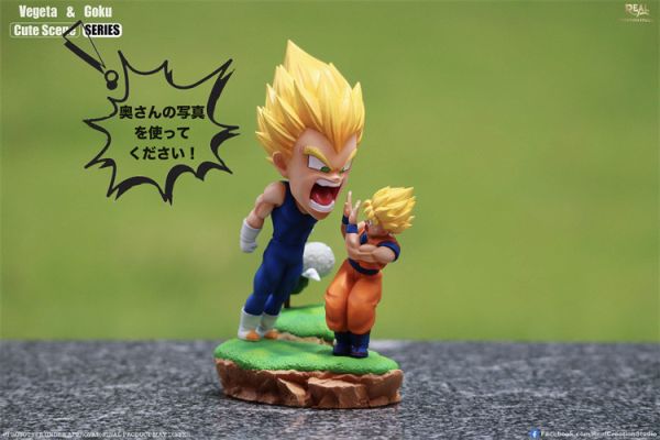 【預定】Real Creation Q 版場景系列第二彈 貝吼空 (悟空&貝吉塔） 