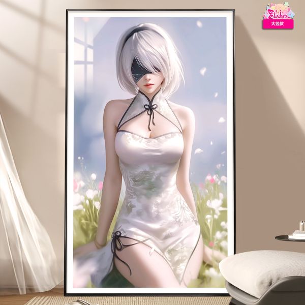 【海外代購】阿喵畫社 尼爾機械紀元 旗袍 2b 超大超清裝飾畫 