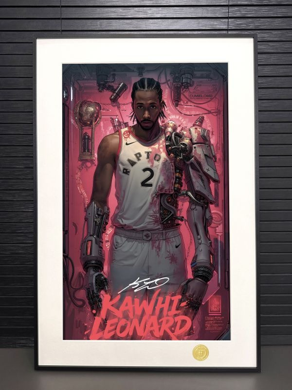 【海外代購】H2 《19戰神卡》NBA科懷倫納德猛龍快船裝飾畫 