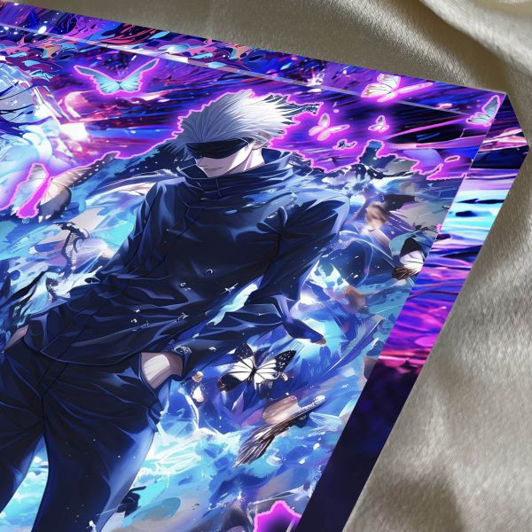 【海外代購】阿喵畫社 術式反轉 五條悟 1.9cm厚大號雙面透明收藏裝飾磚 