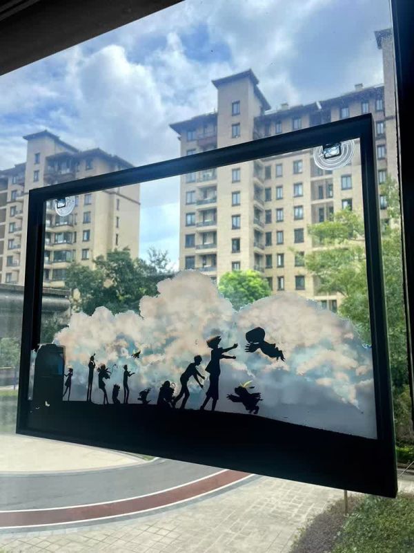 【海外代購】千鳥社 數碼寶貝剪影透明畫八神太一亞古獸裝飾畫 