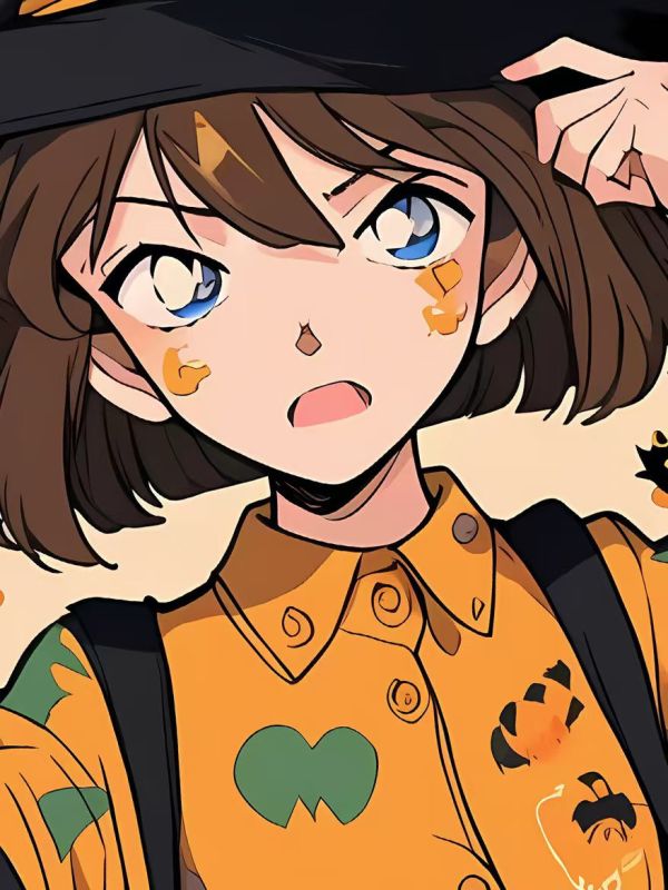 【海外代購】星空 萬聖節小哀 名偵探柯南灰原哀裝飾畫 