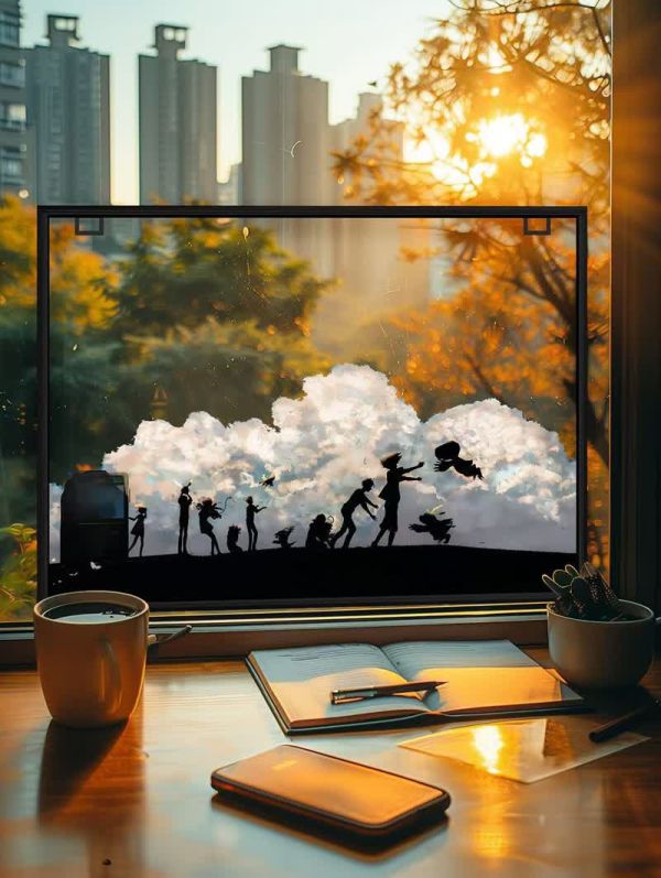 【海外代購】千鳥社 數碼寶貝剪影透明畫八神太一亞古獸裝飾畫 