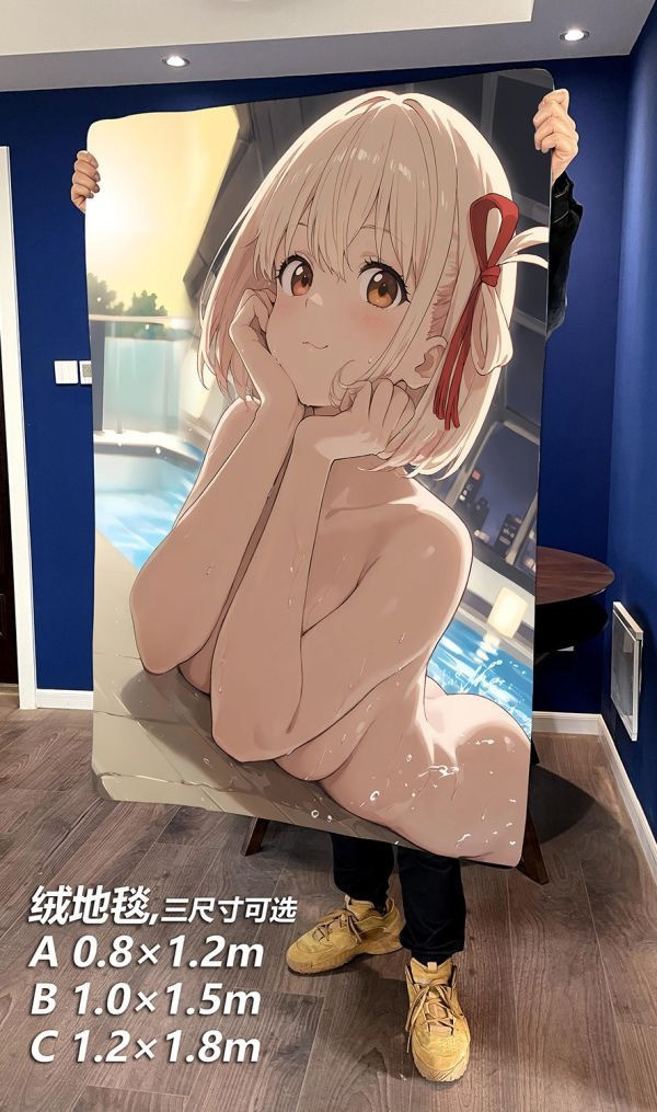 【海外代購】千鳥社 《錦木千束泳池》莉可麗絲Lycoris Recoil午睡毯地毯裝飾畫 