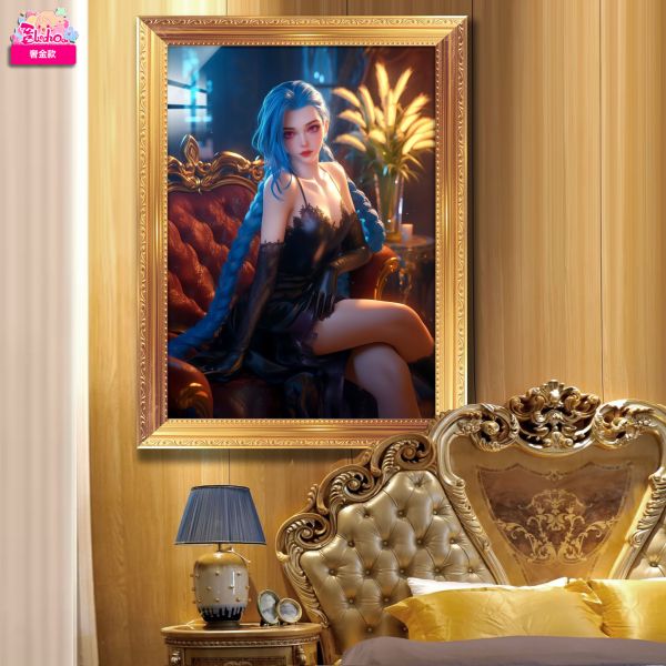 【海外代購】阿喵畫社 英雄聯盟 晚宴 金克斯 8k超清裝飾畫 