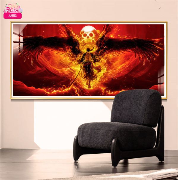 【海外代購】阿喵畫社 浴火 不死意志 索隆 8k超大橫款高清裝飾畫 滑鼠墊 