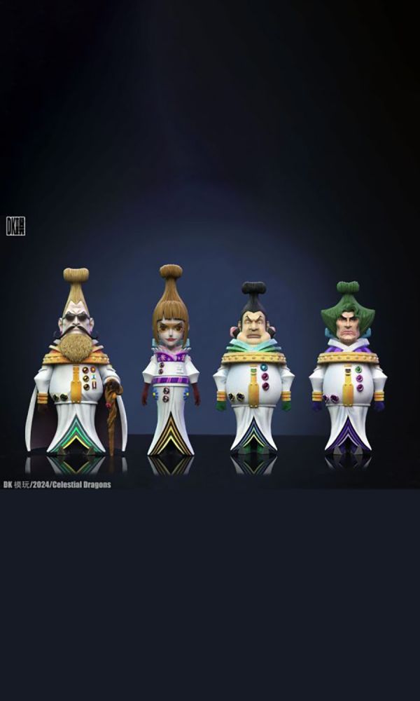 【海外代購】DK模玩 天龍人 四人物+地台+玻璃罩 