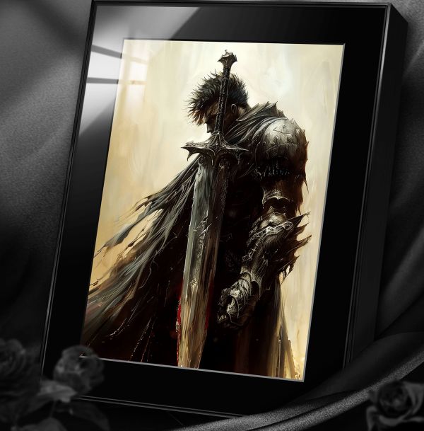 【海外代購】阿喵畫社 劍風傳奇 野狗不用墳墓 格斯 展館級8k超清精裱畫 