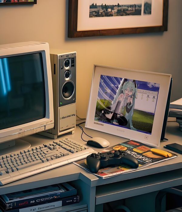 【海外代購】千鳥社 《初音顯示器》初音未來公主殿下復古桌寵擺臺裝飾畫 