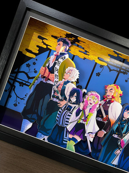 【預定】神秘畫廊 鬼滅之刃九柱3D紙藝立體畫 