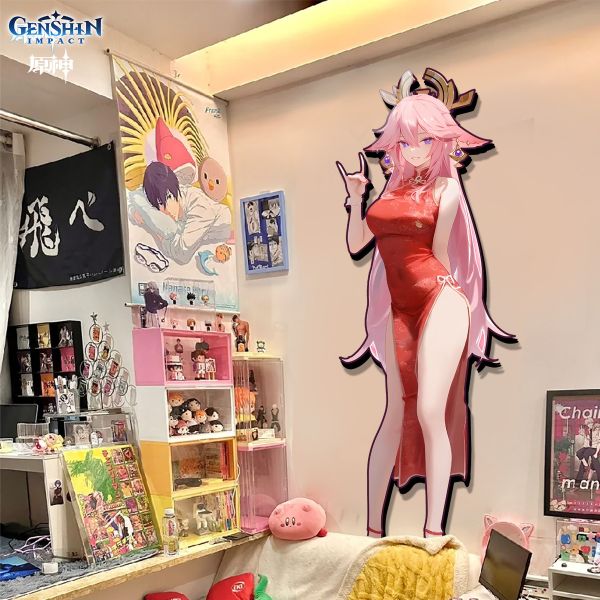 【海外代購】阿喵畫社 旗袍八重神子 1比1燈帶畫 