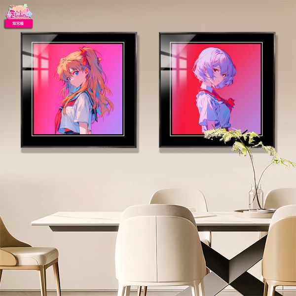 【海外代購】阿喵畫社 EVA 明日香綾波麗組合 牆面高清組合裝飾畫 
