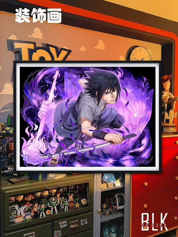 【海外代購】巴洛克 須佐佐助宇智波寫輪眼火影忍者裝飾畫/冰箱貼 