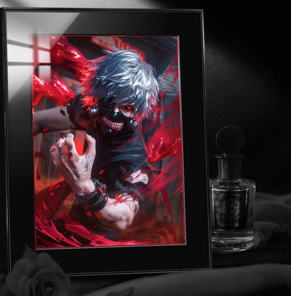 【海外代購】阿喵畫社 赫子形態 金木研 展館級8k超清精裱畫 