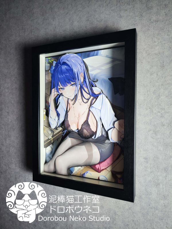 【海外代購】【46*34CM】泥棒貓 DSRL 014 雷電OL 可月兌立體畫01 