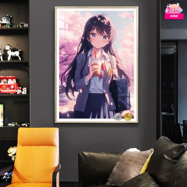 【海外代購】阿喵畫社 櫻花季 櫻島麻衣 8k超大超清裝飾畫 滑鼠墊 地墊 