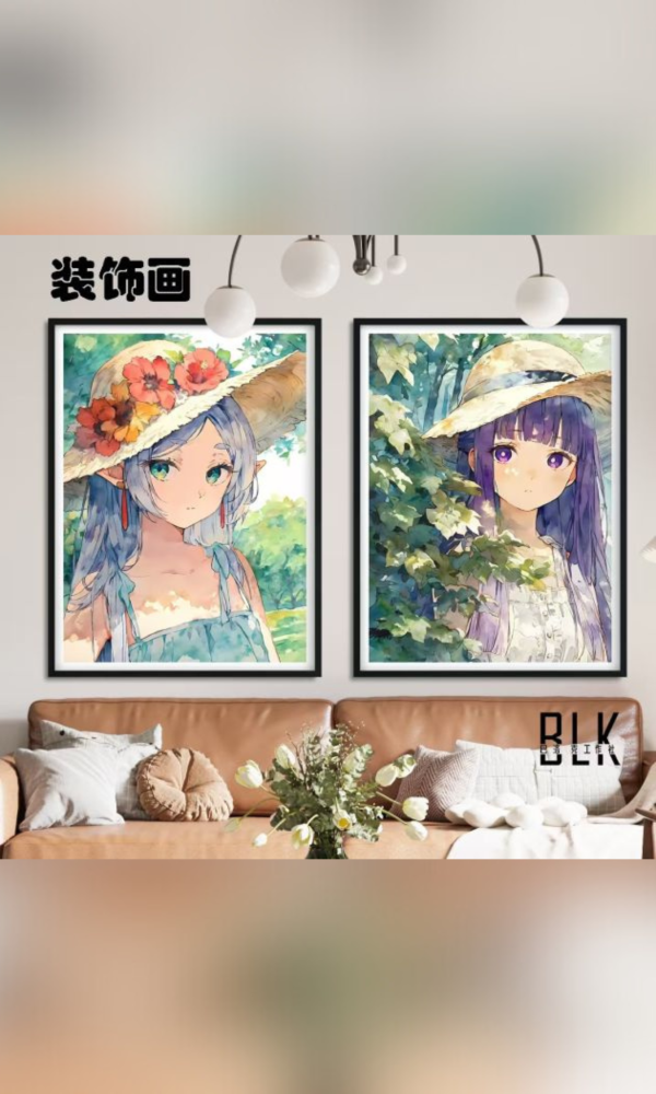 【海外代購】巴洛克 葬送的芙莉蓮菲倫動漫藝術裝飾畫/亞克力冰箱貼 