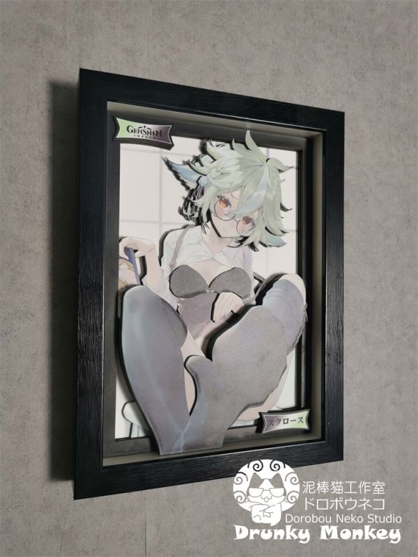 【海外代購】【33CM】泥棒貓 砂糖 迷你尺寸可月兌立體畫01 