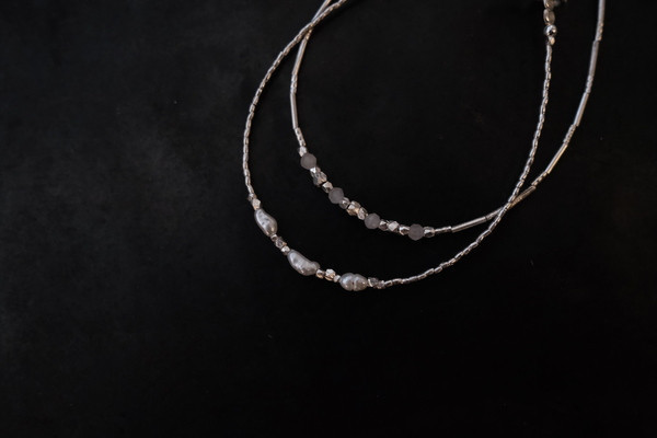 純銀細緻手鏈｜三顆珍珠 