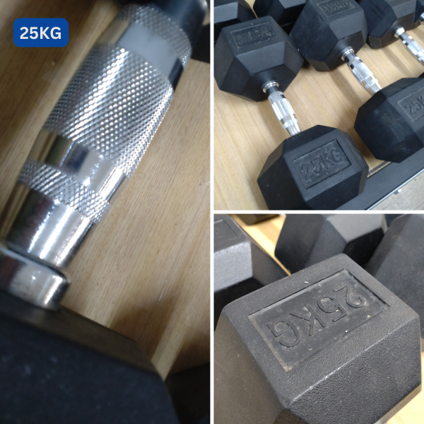 【福利品】六角啞鈴 3~25kg 