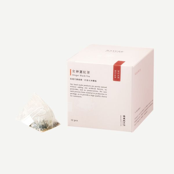 【久坐必備】女神薑紅茶 - 12入 薑,竹薑,紅茶,薑紅茶,身體濕氣,水腫,眼睛泡泡的,腳水腫,便秘,月經,經期不適,泡芙人,