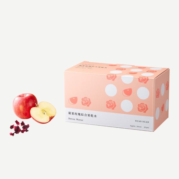 【愛上喝水】蘋果玫瑰綜合果乾水 - 10入 果乾水,果乾,解渴,夏天,無咖啡因,代替手搖飲,手搖飲,飲料,好喝的水,排便順暢,幫助代謝,維生素C,玫瑰,花茶,蘋果乾