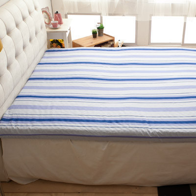 LAMINA品味條紋平面8cm記憶床墊藍-雙人 床墊.記憶床墊.MIT台灣製造