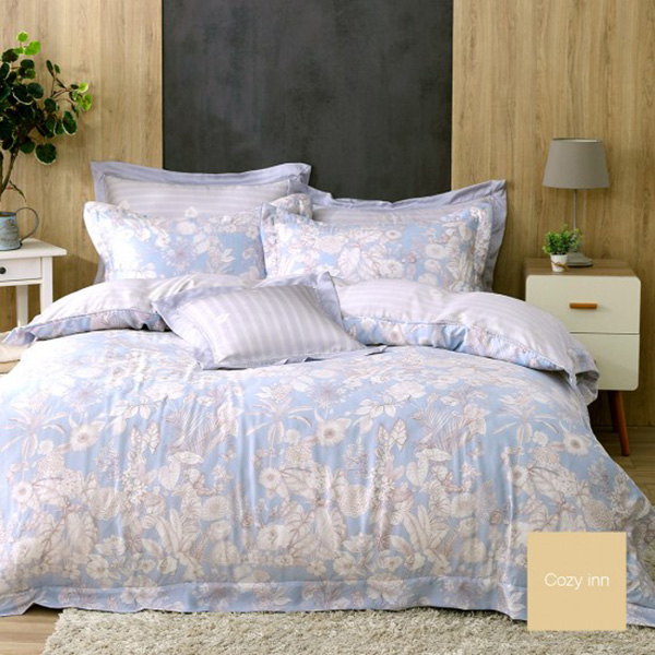 Cozy inn  加大  妮菲塔莉 300織萊賽爾天絲兩用被套床包組 妮菲塔莉,100%萊爾賽天絲,兩用被床包組,台灣精緻,加大,專櫃私花