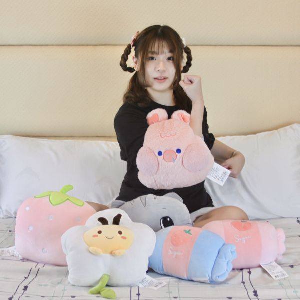 LAMINA嘟嘟臉動物暖手枕-小豬 