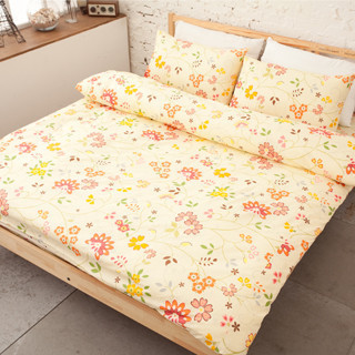 LAMINA 水堇花容(米) 單人 100%純棉床包枕套三件組 