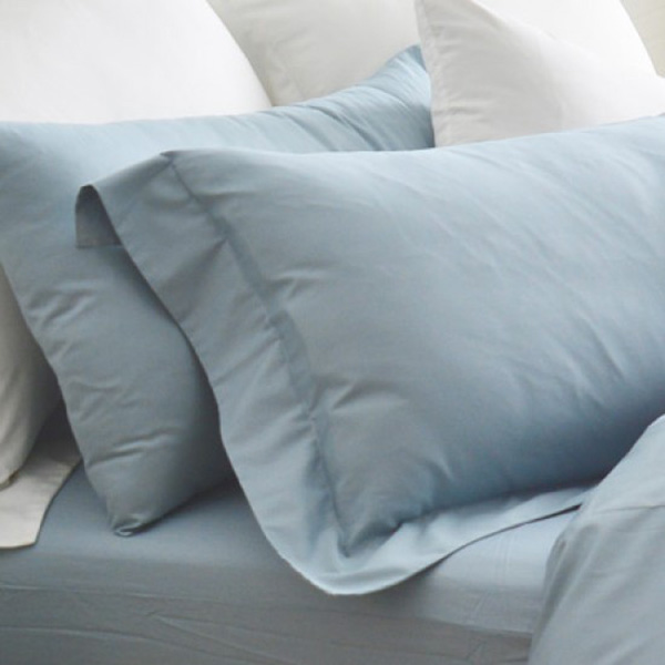 Cozy inn  簡單純色-灰藍-200織精梳棉枕頭套-2入 100%精梳棉,精梳棉枕頭套,枕套