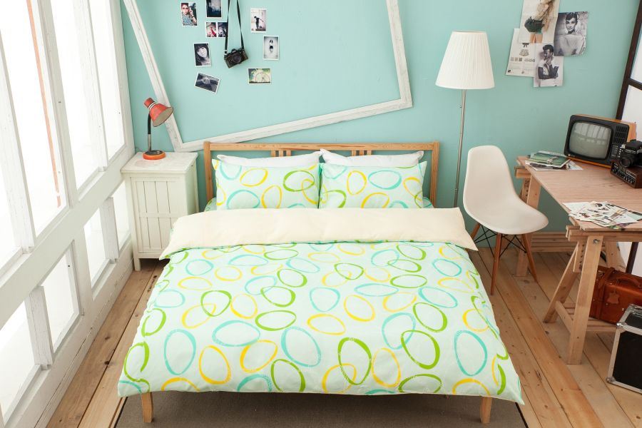 LAMINA混紡加大床包枕套三件組-歡樂頌(混款) 