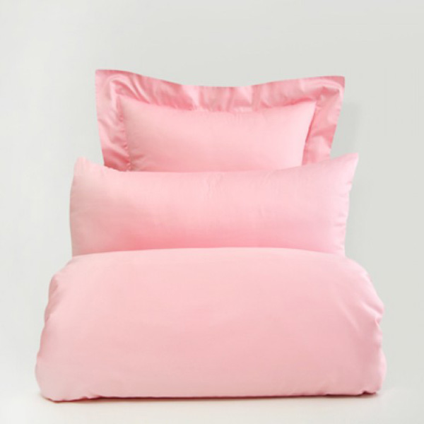 Cozy inn  雙人  極致純色-珠光粉-300織精梳棉薄被套床包組 100%精梳棉,薄被套,被套床包組,精梳棉床包組,珠光粉,雙人