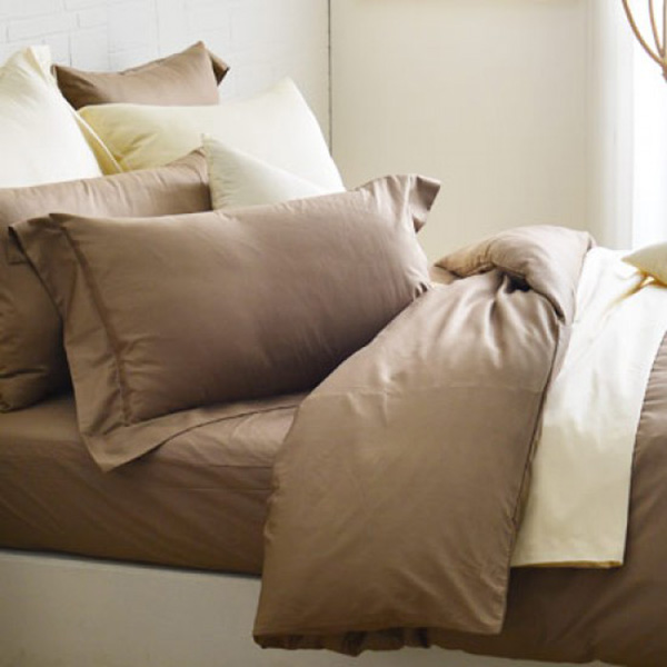 Cozy inn  雙人  簡單純色-咖啡-200織精梳棉薄被套床包組 100%精梳棉,薄被套,被套床包組,精梳棉床包組,咖啡,雙人