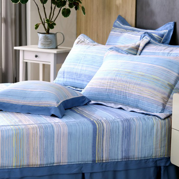 Cozy inn  加大  輕奢線條 300織萊賽爾天絲兩用被套床包組 輕奢線條,100%萊爾賽天絲,兩用被床包組,台灣精緻,雙人,專櫃私花