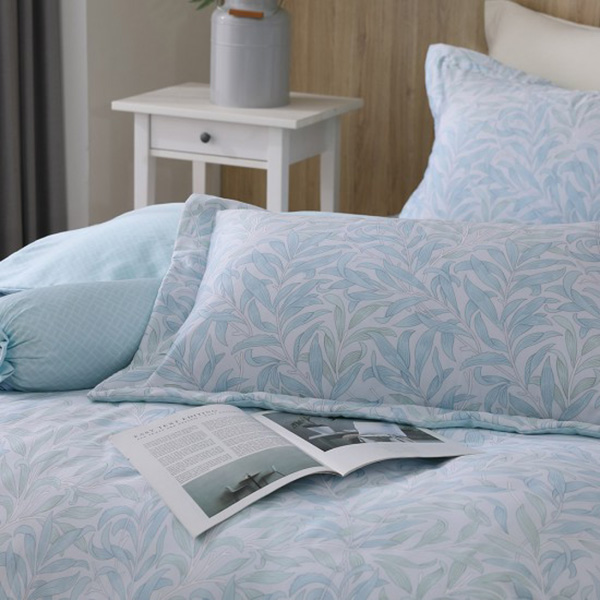 Cozy inn 雙人 湖綠蔓草 100%萊賽爾天絲兩用被套床包組 湖綠蔓草,100%萊爾賽天絲,兩用被床包組,台灣精緻,雙人,專櫃私花