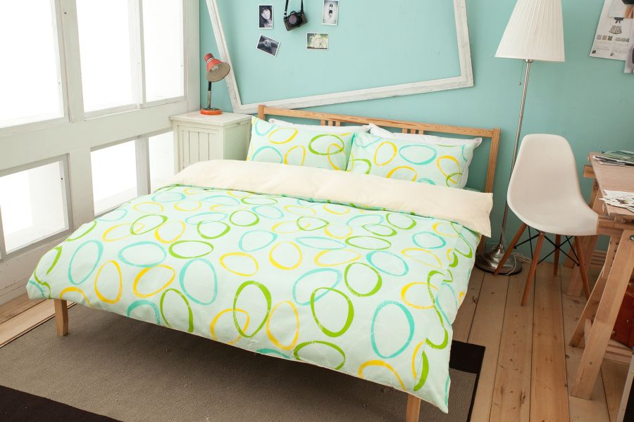 LAMINA混紡加大床包枕套三件組-歡樂頌(混款) 