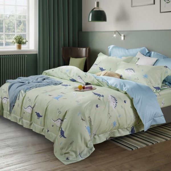 LAMINA  加大  侏羅紀草原 天絲四件式兩用被套床包組   萊爾賽天絲,兩用被套床包組,台灣製造,天絲兩用被套床包組,天絲四件式兩用被套床包組