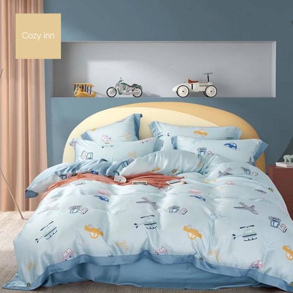 Cozy inn 汽車總動員 加大 頂級60支100%天絲四件式兩用被套床包組 天絲床包組,被套床包組,天絲被套床包組