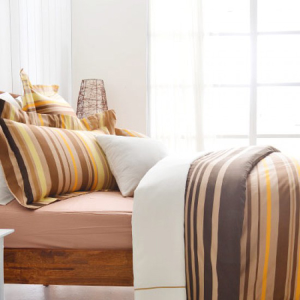 Cozy inn  雙人 舞曲-咖 200織精梳棉薄被套床包組 100%精梳棉,薄被套,被套床包組,精梳棉床包組,舞曲-咖,雙人