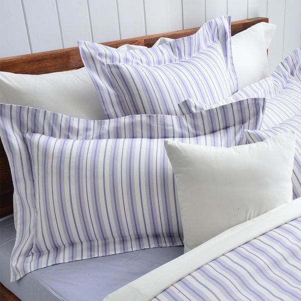 Cozy inn生活-藍-300織精梳棉三件式床包枕套組-雙人 