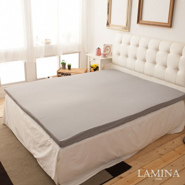LAMINA條紋波浪8cm竹炭記憶床墊-雙人 床墊.記憶床墊.MIT台灣製造